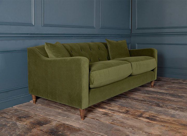 2 Scarborough Large Sofa in House Velvet Olive